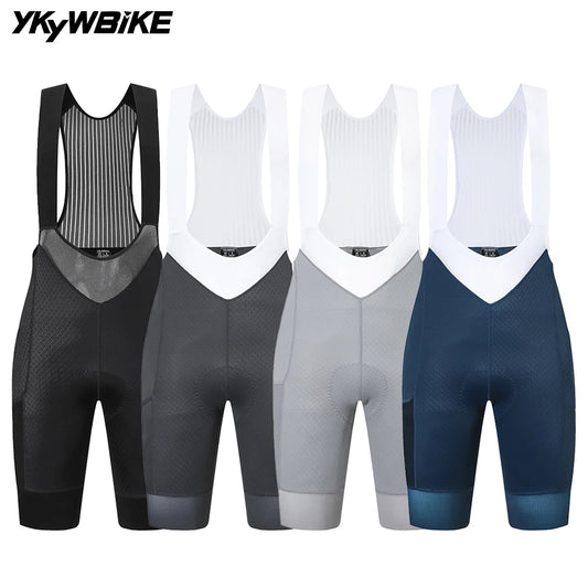 YKYW 2025 Women’s Cycling Bib Shorts Elastic Performance 6H Padded Belgian Sponge Cushion Summer Tights Shorts Black