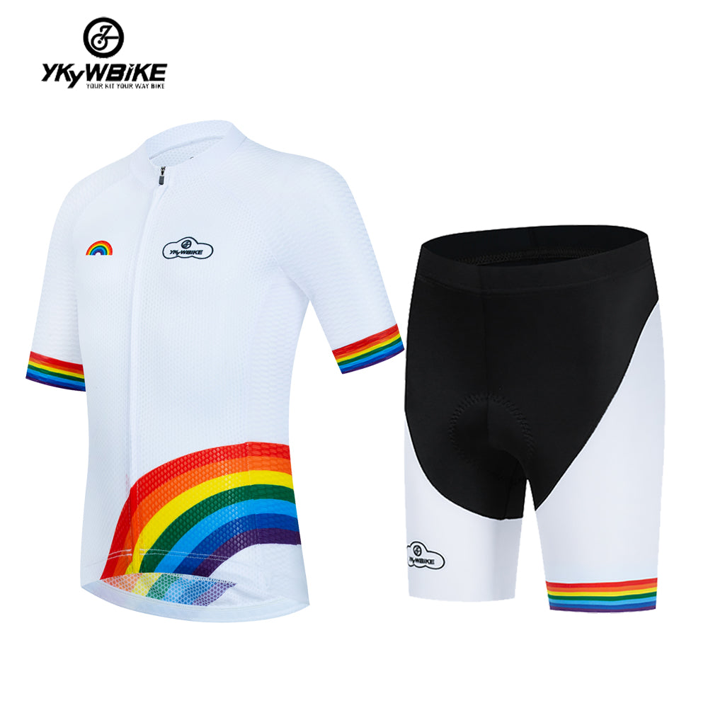 YKYW Boys Kids Short Sleeves Cycling Jersey BikeShorts Suit Quick Dry Cycling Sports Clothing Children Breathable