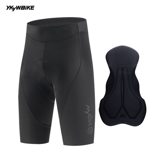 YKYW 2024 Men's Cycling Tight Shorts Padded Road Cycling Training Bicycle Short Knick Bike Tight Black Color