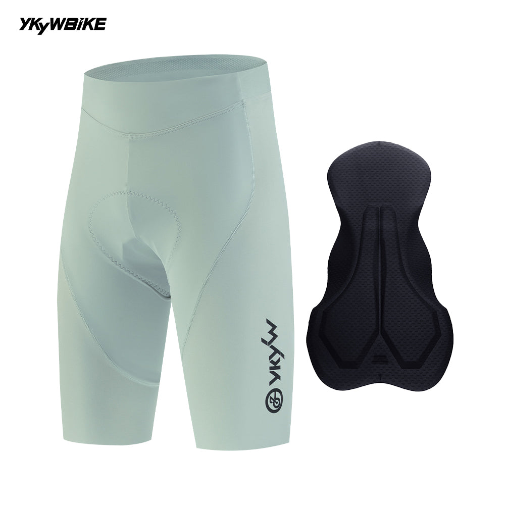 YKYW Summer Breathable Men's Cycling Shorts With Padded Road Bicycle Short MTB Bike Tight Quick Dry Fog Color