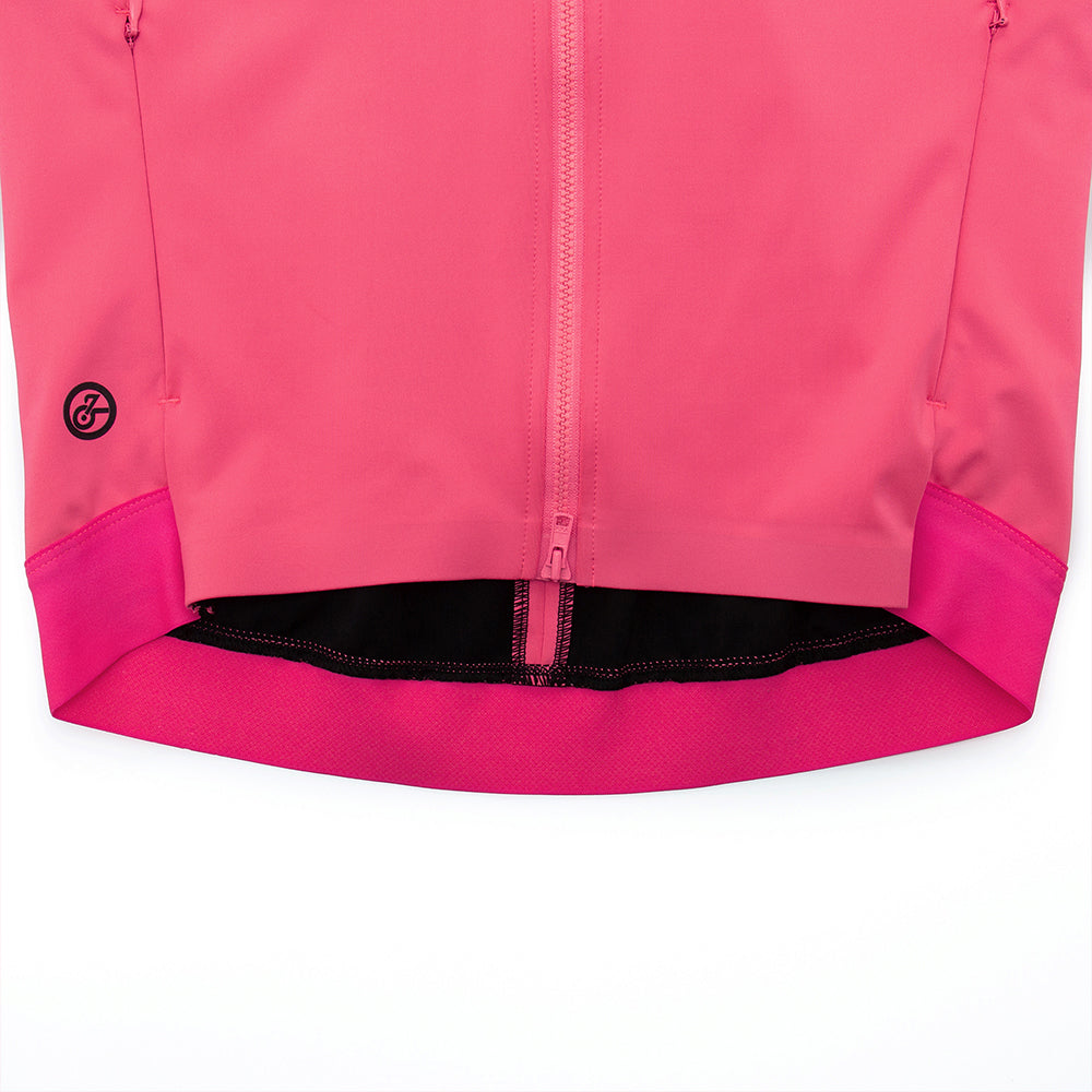 YKYW 2024 Autumn Winter Women's Pro Windproof Waterproof Cycling Jacket YKK Double Zipper Cycling Jersey Sports Windbreaker Pink Red Black Color Bike Tops