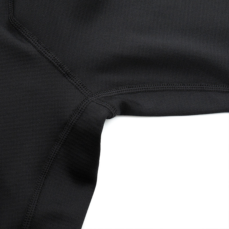 YKYW Men's Cycling Long Sleeve Base Layers Clothing Winter Thermal Fleece Bicycle Undershirt Bike Base Underwear Black