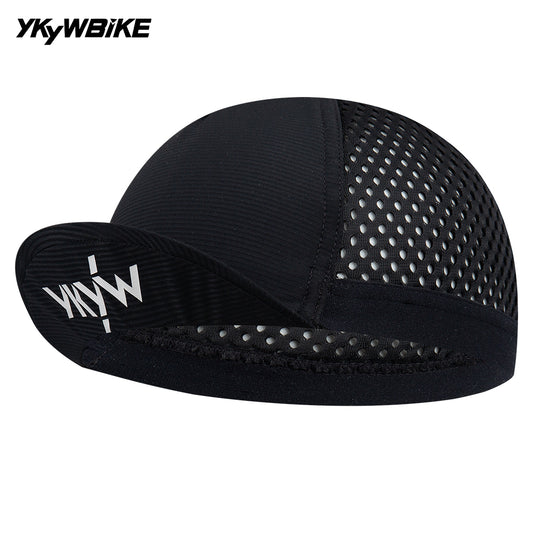 YKYW Unisex Cycling Caps Under Helmet Outdoor Sports Running Road Bike Caps Breathable Sweat Absorb Moisture-wicking Bicycle Hats Black