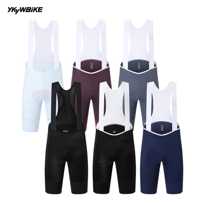 YKYW 2025 Summer Men's Pro Team Cycling Bib Shorts With Italy MITI Shoulder Strap Breathable Road Bike Pants 6 Hours Ride Belgium Padded Bicycle Bib Shorts 6 Colors