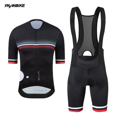 YKYW 2024 Men's Short Sleeve Cycling Jersey And Bib Shorts Set Summer Bib Shorts Suit Mtb Bicycle Clothing Road Bike