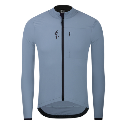 YKYW 10-20°C Men's Long Sleeve Cycling Jacket Waterproof Windproof Bicycle Windbreaker Warmth Fleece Road Bike Cycling Jersey Gray Tops