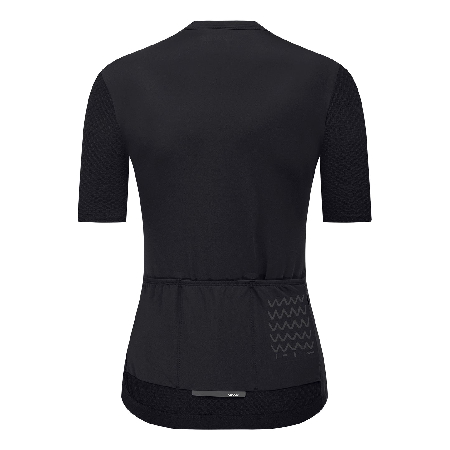 YKYW 2025 Women Short Sleeve Cycling Jersey Summer Quick Dry Road Bike Shirt Breathable Reflective Pro Cycling Clothes Tight Fit Bicycle Tops Black