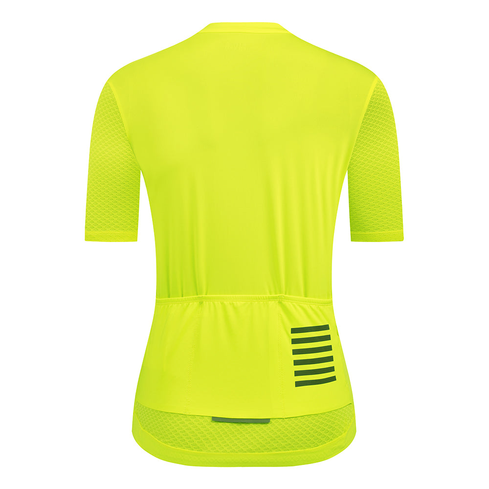 YKYW Women’s Pro Short Sleeve Cycling Jersey  Summer Breathable Moisture Wicking Quick Dry Bicycle Jersey With Pockets Black White Yellow Dusk Color