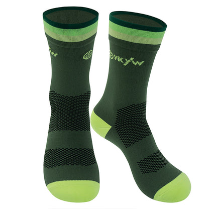 YKYW Unisex Cycling Socks Running Professional Sport Knitted High Elasticity Socks Wicking Antibacterial Durable 11 Colors