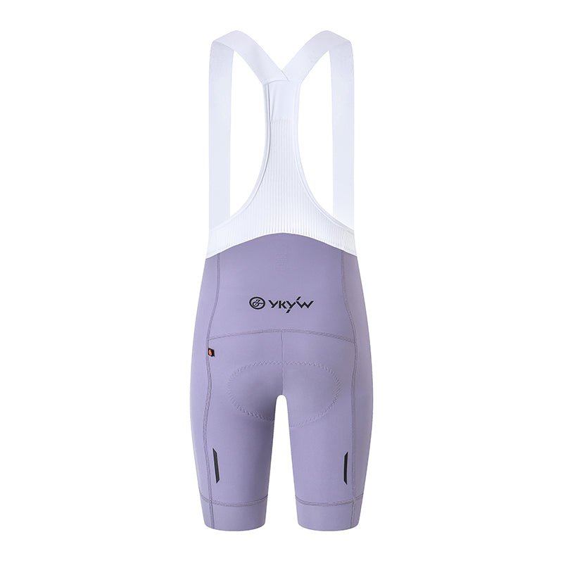 YKYK 2024 Purple Women's Pro Cycling Bib Shorts 7H Ride Summer Breathable Bicycle Sports Clothing High Waist Slimming Tights Bike