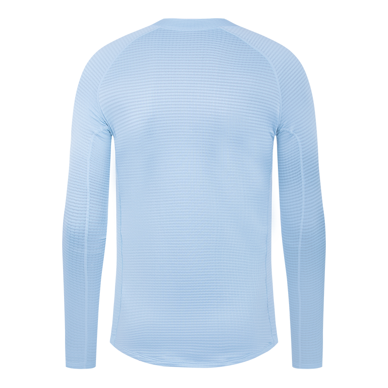 YKYW Comfortable Men's Cycling Fleece Base Layer Winter 2025 Thermal Warmth Bicycle Tops Pro Bike Clothing Cycling Jersey Light Blue