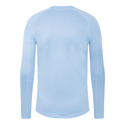 YKYW Comfortable Men's Cycling Fleece Base Layer Winter 2025 Thermal Warmth Bicycle Tops Pro Bike Clothing Cycling Jersey Light Blue