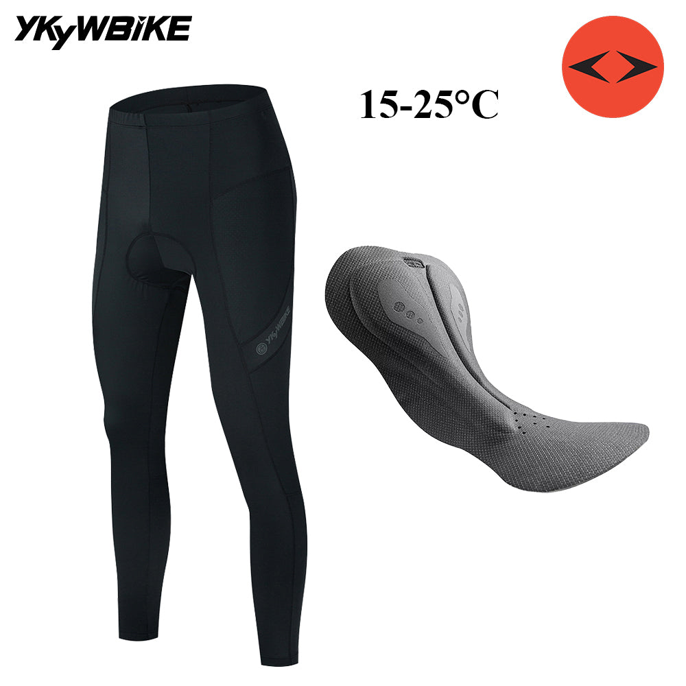 YKYW Men's Cycling Pants 15-25°C Spring Autumn PRO Bicycle Tights Road Bike Pants Italy Interface Padding 7 Hours Riding