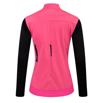 YKYW 2024 Autumn Winter Women's Pro Windproof Waterproof Cycling Jacket YKK Double Zipper Cycling Jersey Sports Windbreaker Pink Red Black Color Bike Tops