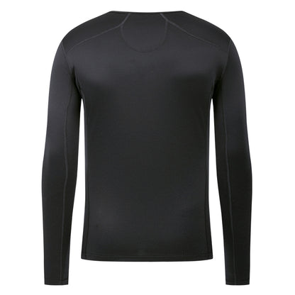 YKYW Men's Cycling Long Sleeve Base Layers Clothing Winter Thermal Fleece Bicycle Undershirt Bike Base Underwear Black