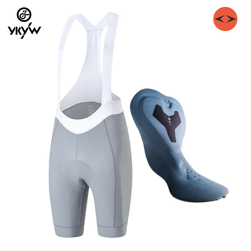 YKYK 2024 Purple Women's Pro Cycling Bib Shorts 7H Ride Summer Breathable Bicycle Sports Clothing High Waist Slimming Tights Bike