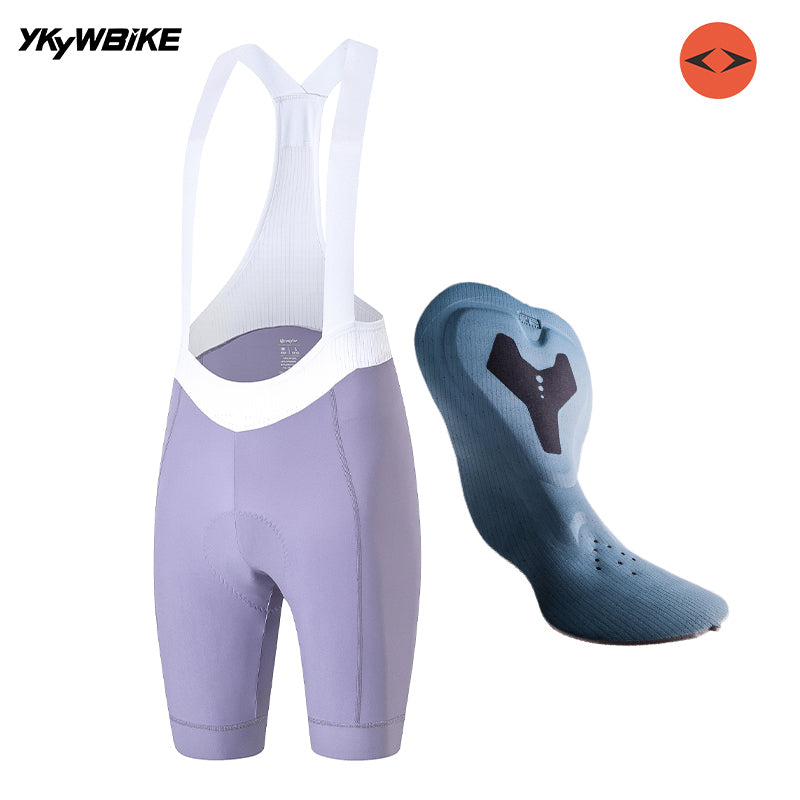 YKYK Road Bike Women's Pro Gray Cycling Bib Shorts 7H Ridding 2024 Summer Breathable Bicycle Sports Clothing Slimming Tights Race Bib Shorts