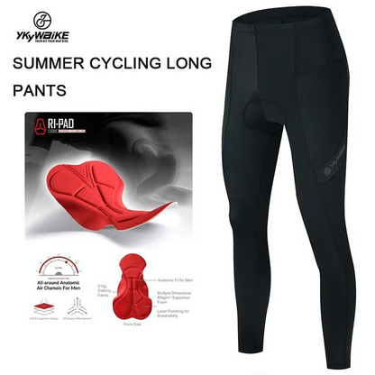 YKYW Men's Cycling Pants 15-25°C Spring Autumn PRO Bicycle Tights Road Bike Pants Italy Interface Padding 7 Hours Riding