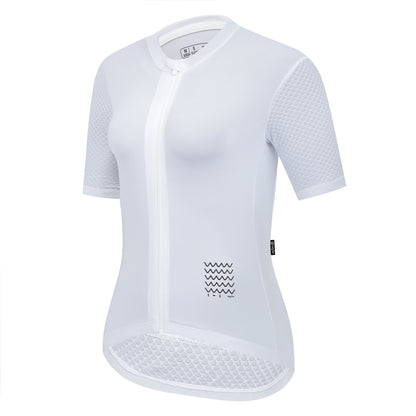 YKYW 2025 Women Short Sleeve Cycling Jersey Summer Quick Dry Road Bike Shirt Breathable Reflective Pro Cycling Clothes Tight Fit Bicycle Tops Dusk