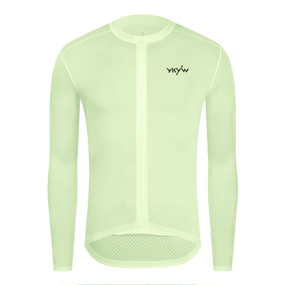 YKYW Men's PRO Team Aero Cycling Jersey Spring Summer 15-25℃ Long Sleeve Breathable YKK Zipper Design with 3+1 Pocket 6 Colors