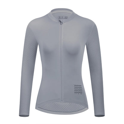 YKYW 2025 Women Cycling Jersey Long Sleeve Spring Breathable Road Bike Shirt KK Zipper Tight Fit Bicycle Jersey