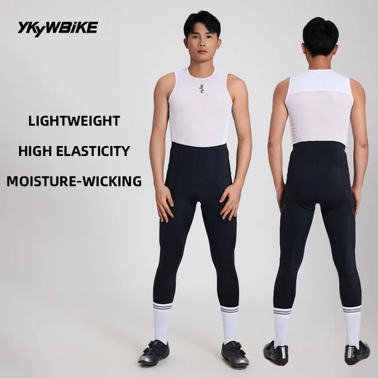 YKYW Men's Cycling Pants 15-25°C Spring Autumn PRO Bicycle Tights Road Bike Pants Italy Interface Padding 7 Hours Riding