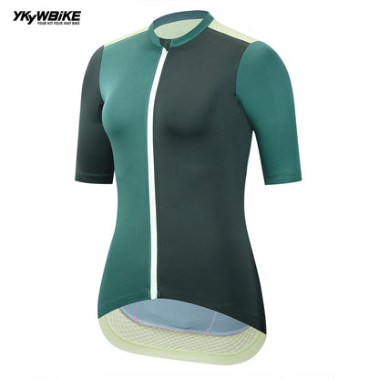 YKYW 2024 Women Cycling Pro Team Jersey Short Sleeve Moisture Wicking Quick Dry Multiple Color Combinations Colorblocking