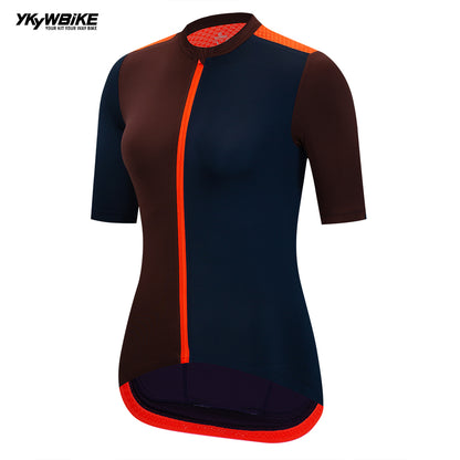 YKYW 2024 Women Cycling Pro Team Jersey Short Sleeve Moisture Wicking Quick Dry Multiple Color Combinations Colorblocking